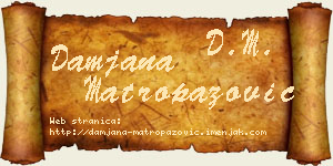 Damjana Matropazović vizit kartica